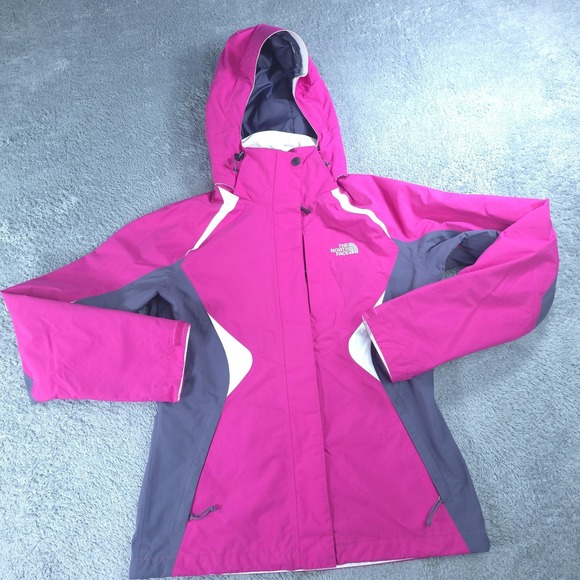 The North Face Jackets & Blazers - The North Face Jacket Womens Small Pink Gray Hooded Ski Waterproof Colorblock
